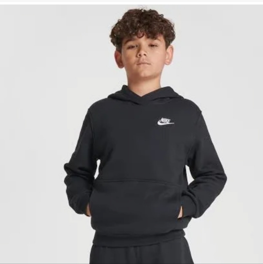 NWT Nike Sportswear Kids' Fleece Hoodie - Black, Size S
